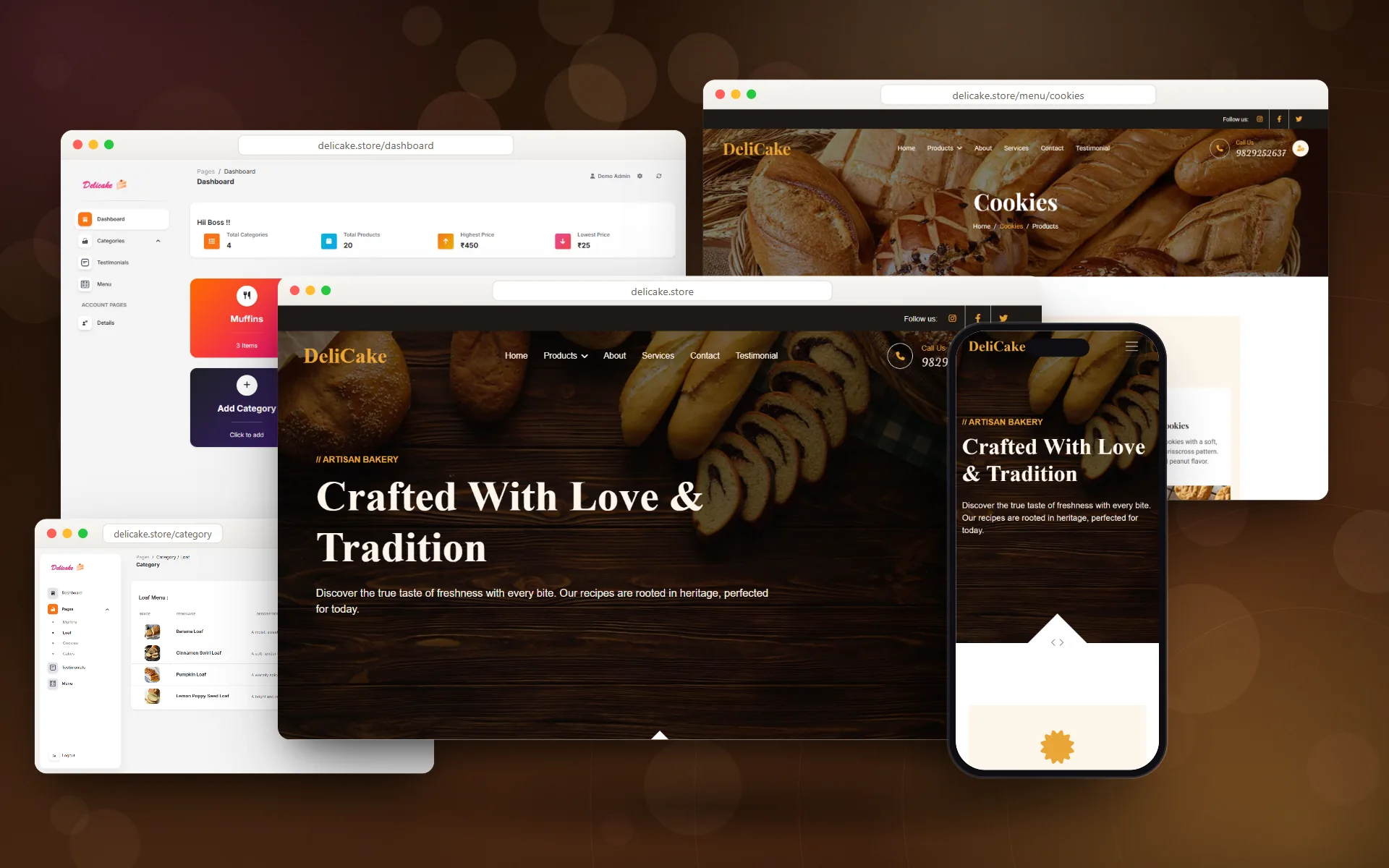 DeliCake bakery website