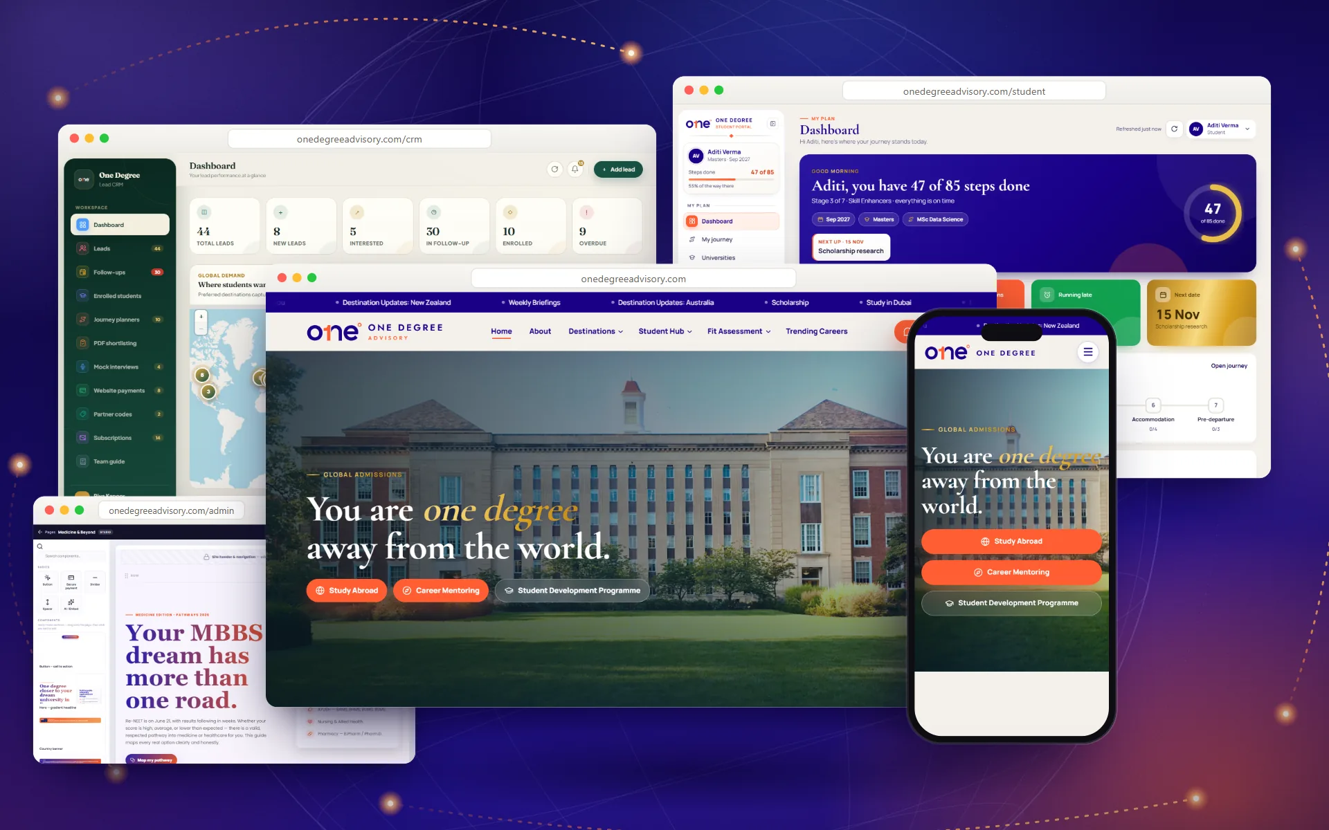 One Degree Advisory study abroad platform