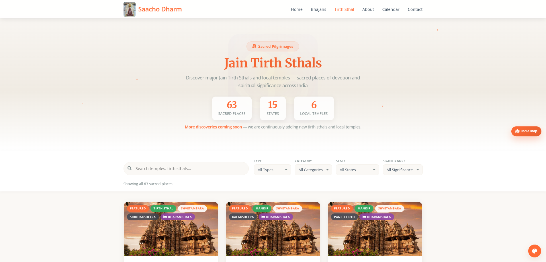 Saacho Dharm - multi-language Jain teachings page