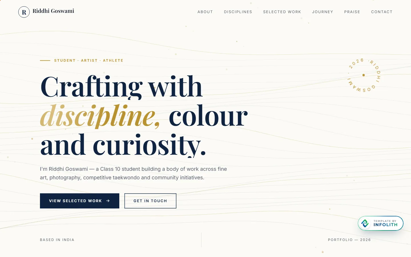 The Professional portfolio website template